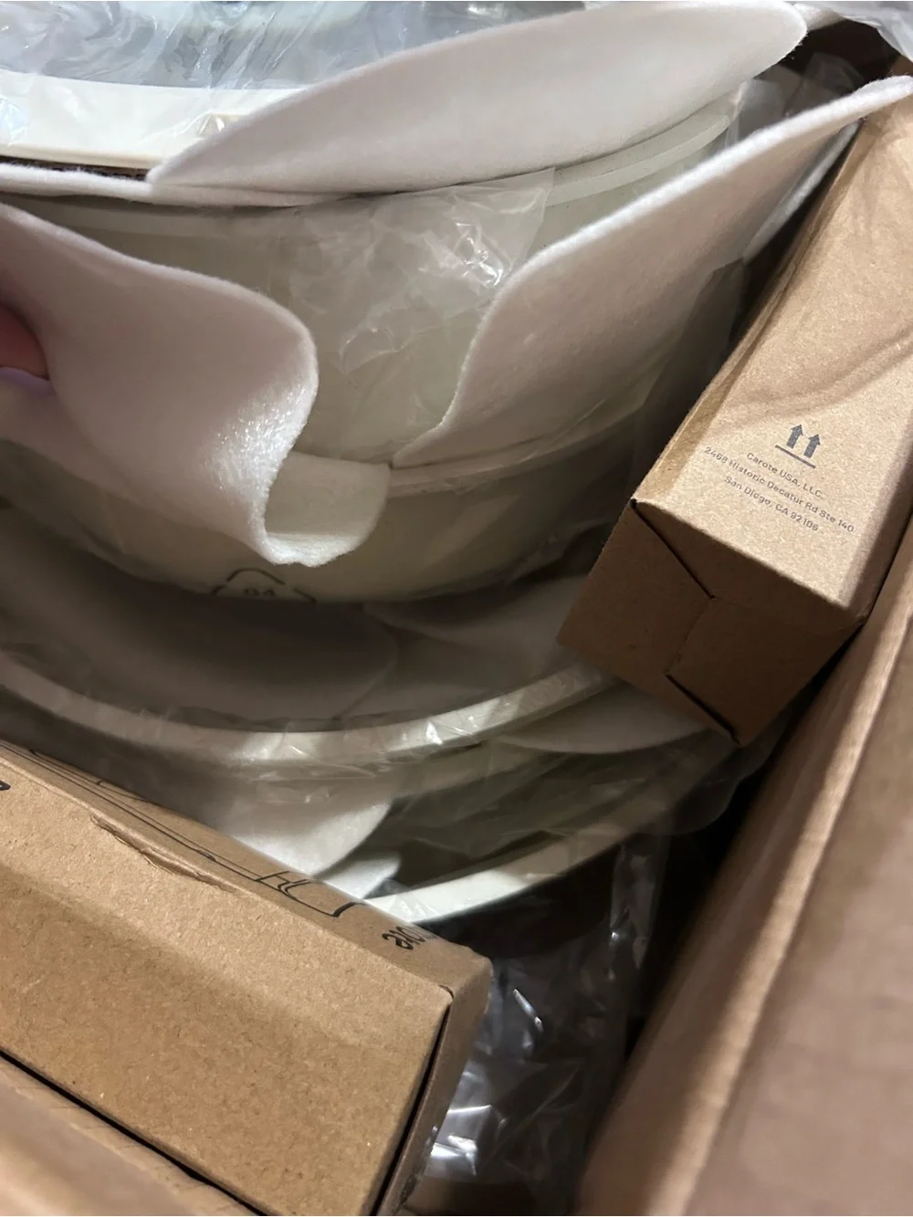 Carote White Ceramic Cookware with detachable handle
